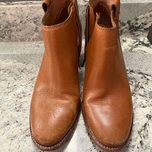 Madewell Tan Leather Ankle Boots